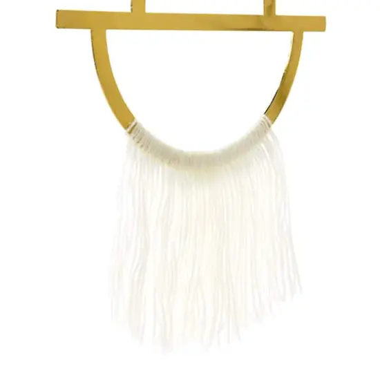 Hello Honey® Gold Geometric Metal Wall Hanging with Tassel {4}