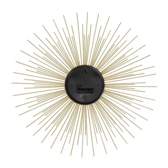 19" Gold Metal Contemporary Wall Clock {6}