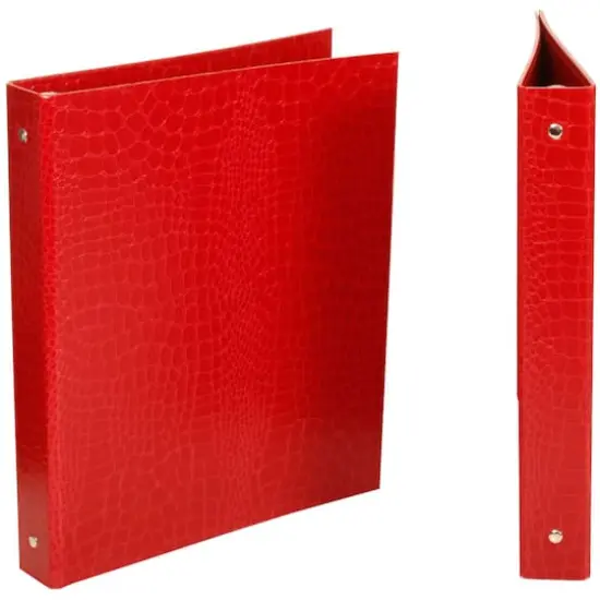 JAM Paper 1" Crocodile Texture 3-Ring Binders, 48ct. Red {4}
