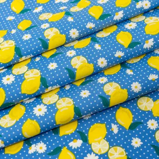 SINGER Lemon Floral Cotton Fabric Bundle {6}