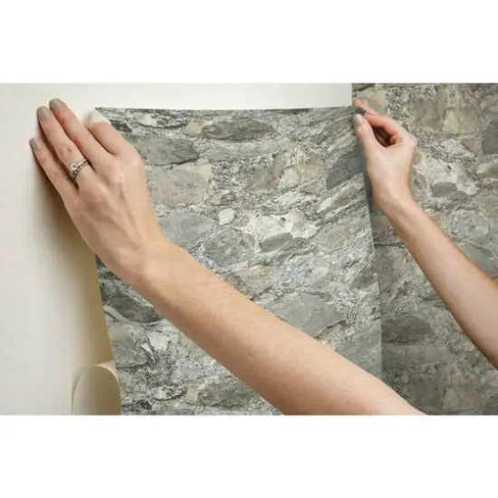 RoomMates Weathered Stone Peel & Stick Wallpaper {10}