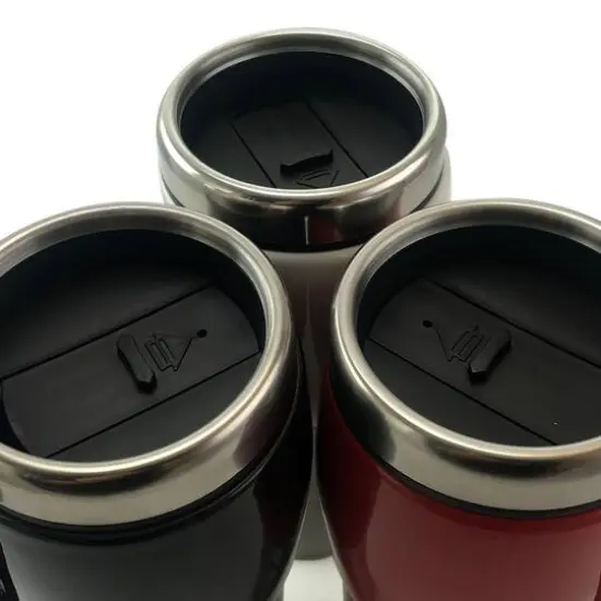 Mr. Coffee Traverse 16oz. Stainless Steel & Ceramic Travel Mugs, 3ct. {5}