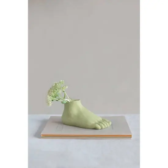 4" Stoneware Foot Planter {4}