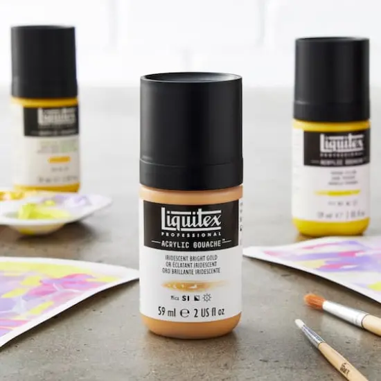 Liquitex&reg; Professional Acrylic Gouache&trade; Paint, 2oz. Iridescent Bright Gold {3}