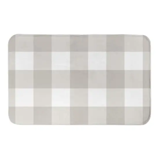 Designs Direct Tan Buffalo Check Bath Mat, 34" x 21" {1}