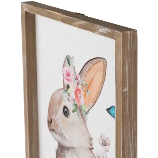 Easter Bunny with Flowers Framed Wall D&eacute;cor {6}
