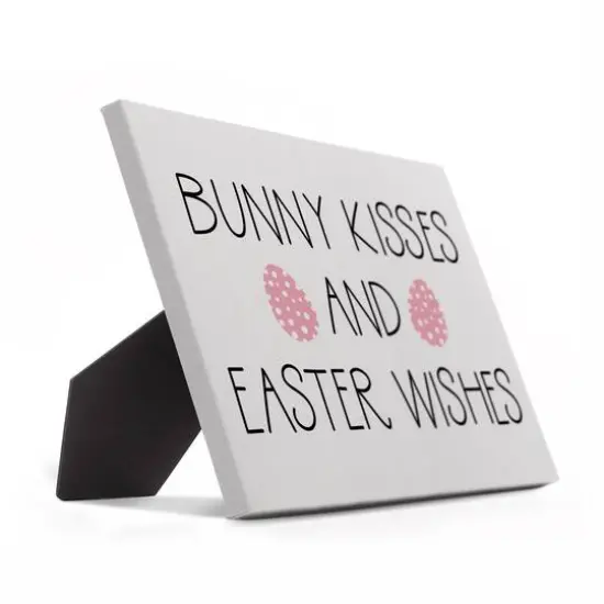 Bunny Kisses and Easter Wishes Tabletop Canvas {3}