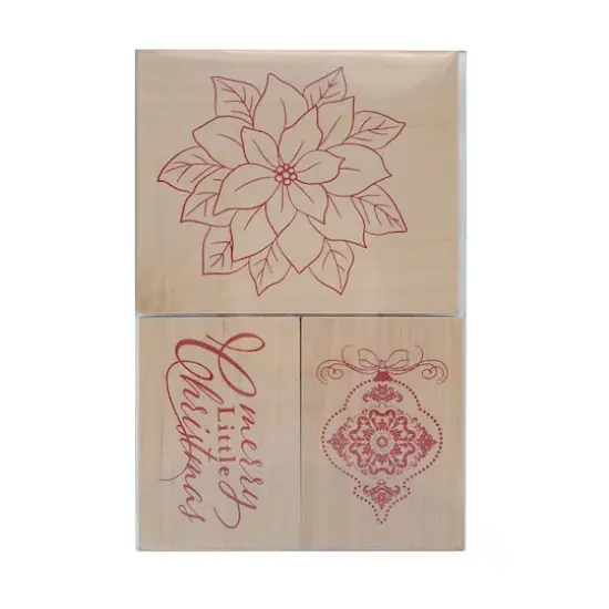 Poinsettia Wood Stamp Set by Recollections&trade; {1}