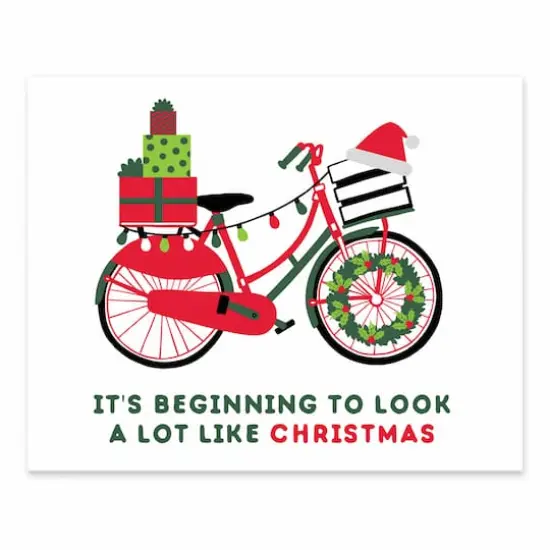 Christmas Bike Tabletop Canvas {1}