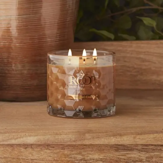 Root Candles Signature 3-Wick Honeycomb Beeswax Blend Jar Candle Mulled Cider {5}
