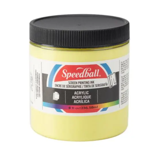 Speedball&reg; Acrylic Screen Printing Ink, 8oz. Primrose Yellow {1}
