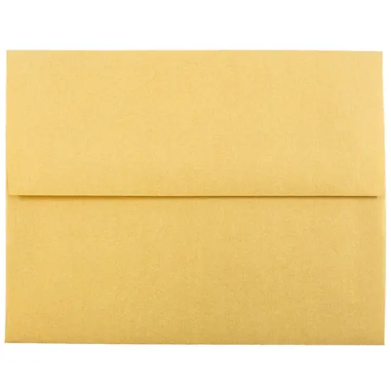 JAM Paper 4.375" x 5.75" Metallic Invitation Envelopes, 50ct. Gold Stardream {1}