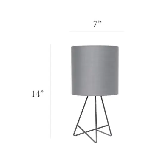Simple Designs Gray Down to the Wire Table Lamp {6}