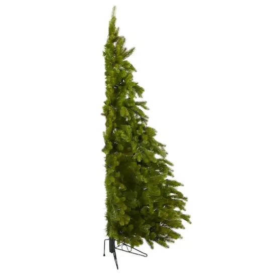6ft. Pre-Lit Cambridge Spruce Flat Back Artificial Christmas Tree, Warm White LED Lights {4}
