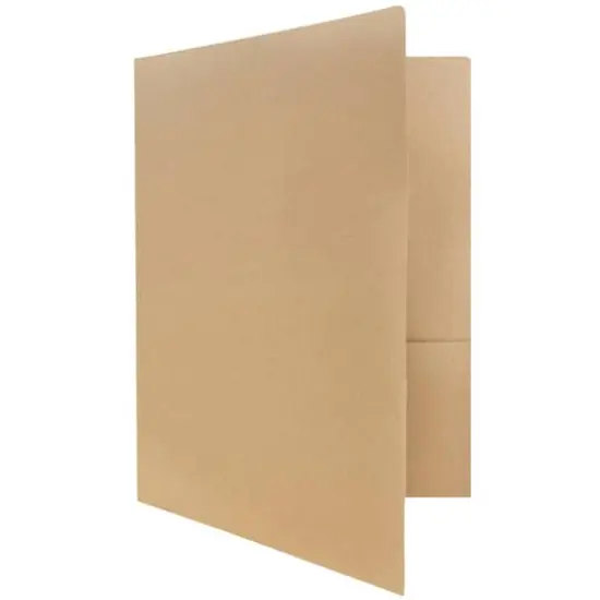 JAM Paper Premium Matte 2-Pocket Folders, 100ct. Kraft Brown {6}