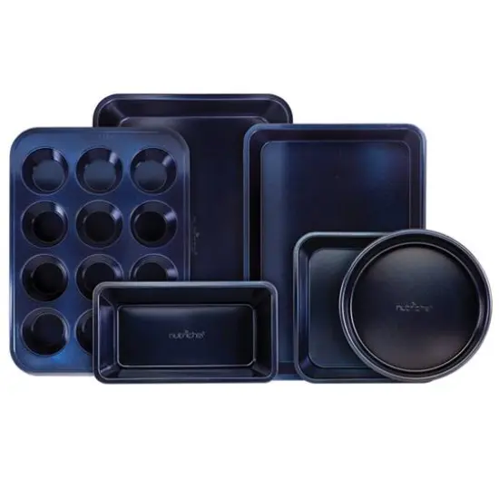 NutriChef Blue Non-Stick Kitchen Bakeware Set {1}