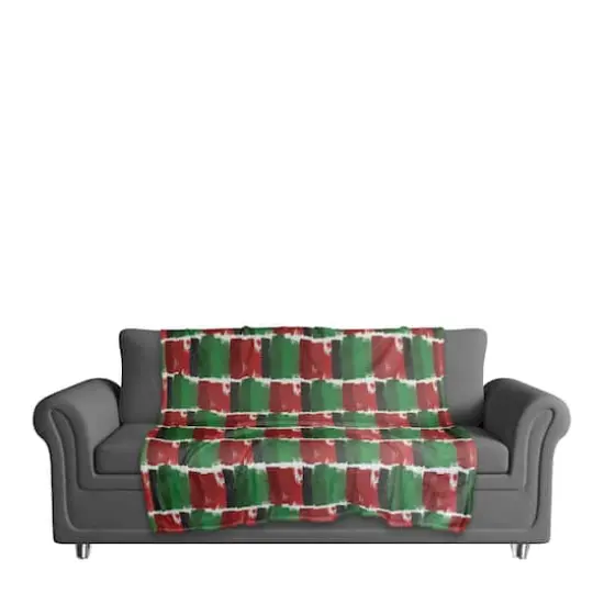60" Kwanzaa Stroke Pattern Coral Fleece Blanket {4}