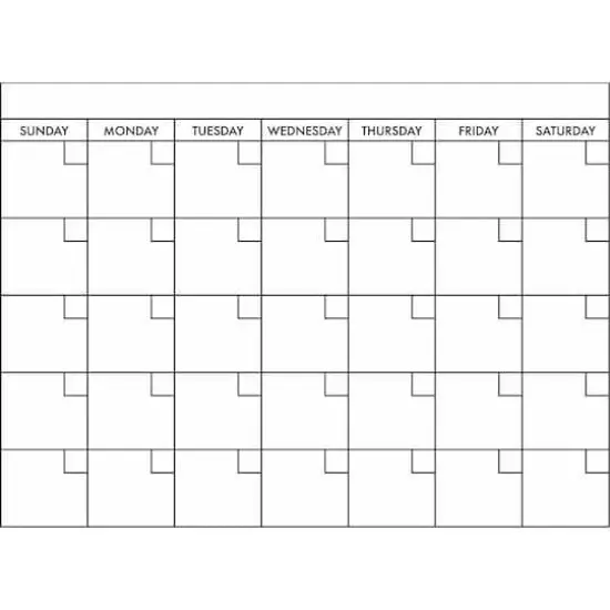 RoomMates Basics Dry Erase Calendar Peel & Stick Wall Decal {1}