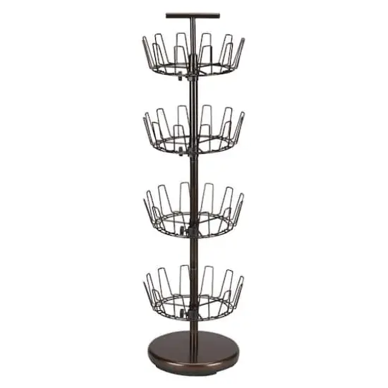 Household Essentials Brown 4-Tier Revolving Shoe Tree {1}