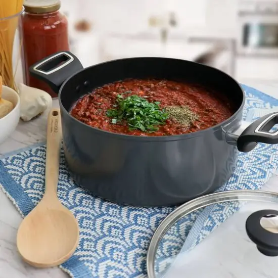 Martha Stewart Everyday 5qt. Gray Dutch Oven with Lid {3}