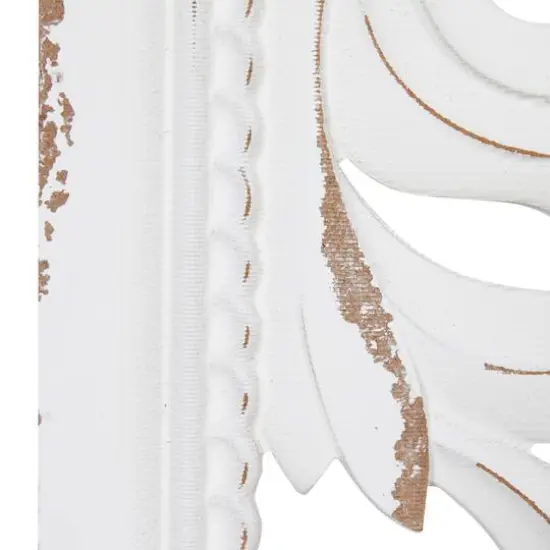 50" White Wood Traditional Abstract Wall Decor, 2ct. {4}