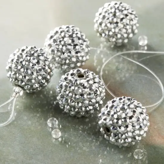 Silver Acrylic Faceted Round Beads, 20mm by Bead Landing&trade; {3}