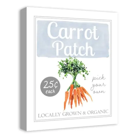 Carrot Patch Sign 2 16" x 20" Canvas Wall Art {3}