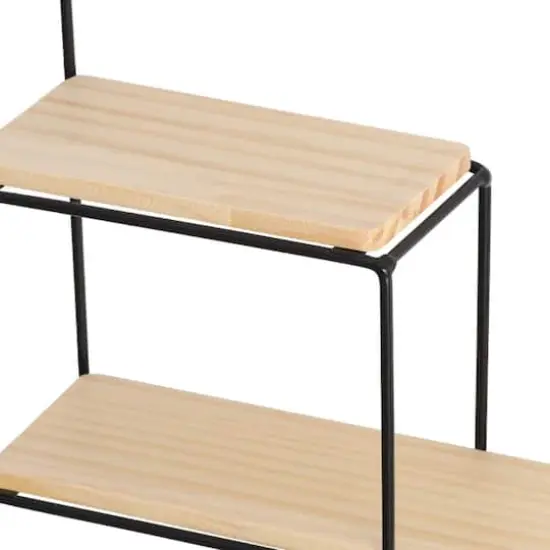 NEX&trade; Black 2-Tier Metal Wall Mounted Floating Shelf {4}