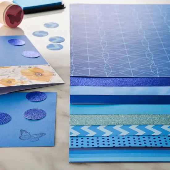 Specialty Blues Paper Pad by Recollections&trade;, 12" x 12" {3}