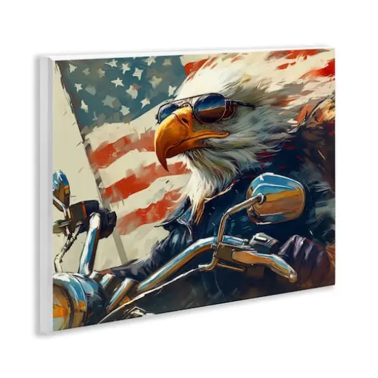 Stupell Industries Patriotic Bald Eagle Wall Plaque Art {4}