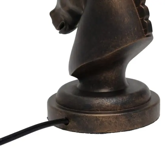 Simple Designs Chess Horse Table Lamp Dark Bronze {9}