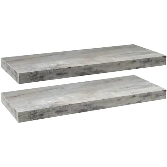 Sorbus 23.7" Extra Long Decorative Floating Shelves, 2ct. Gray {5}