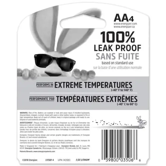 Energizer&reg; Ultimate Lithium&trade; AA Battery Pack {4}
