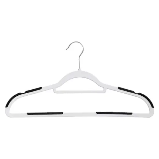 Honey Can Do White/Black Rubber Grip Hangers, 60ct. {1}