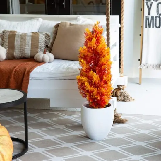 3ft. UV Resistant Autumn Artificial Fall Cedar Tree (Indoor/Outdoor) {6}