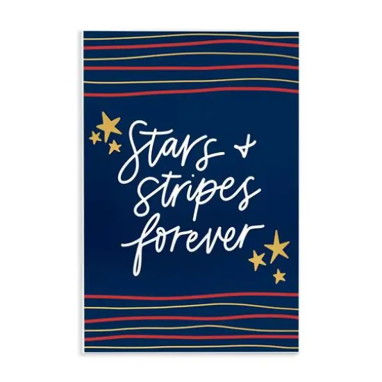 Stupell Industries Stars Stripes Forever Americana Independence Day Wall Plaque Art {1}
