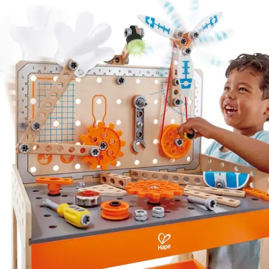 Hape Junior Inventor Deluxe Scientific Workbench Set {6}