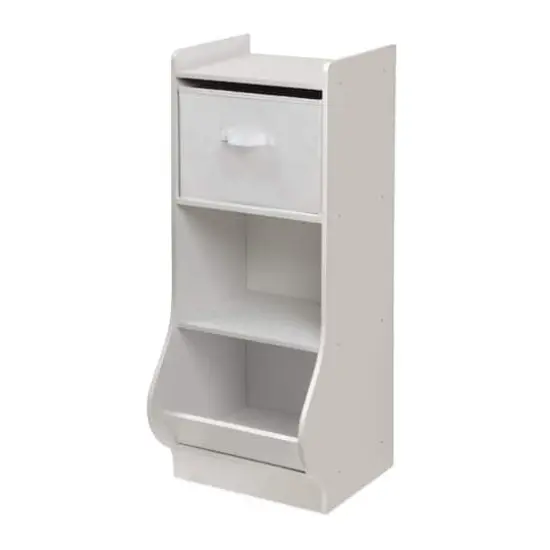 Badger Basket White Upright Storage Nook With Reversible Basket {1}