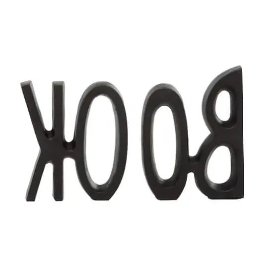 7" Black Book Aluminum Industrial Bookends {6}