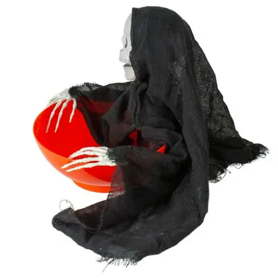 10.5" Animated Grim Reaper Halloween Candy Bowl {6}