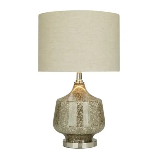 Champagne Linen Transitional Table Lamp, 21" x 13" x 13" {1}