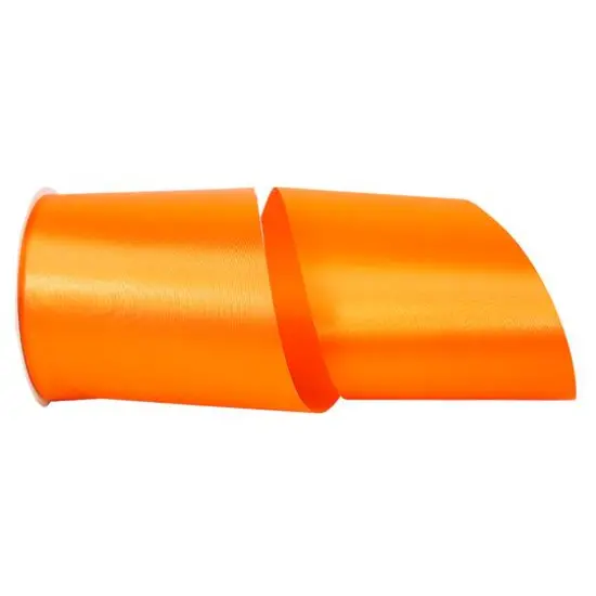 JAM Paper 4" x 50yd. Satin Allure Single Face Ribbon Torrid Orange {1}