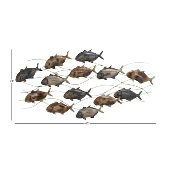 Metal Coastal Fish Wall Decoration {5}