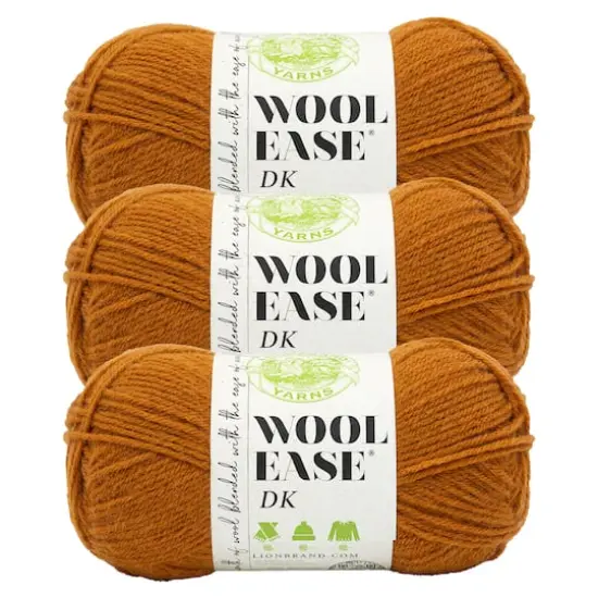 3 Pack Lion Brand&reg; Wool-Ease&reg; DK Yarn Pumpkin {1}