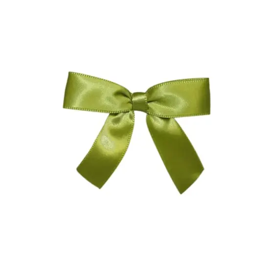 JAM Paper 2" Satin Twist Tie Bows, 100ct. Green Grass {1}