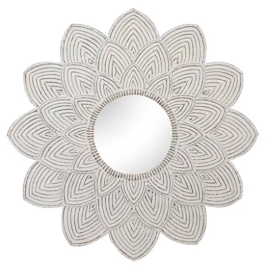 48" White Vintage Wall Mirror {1}