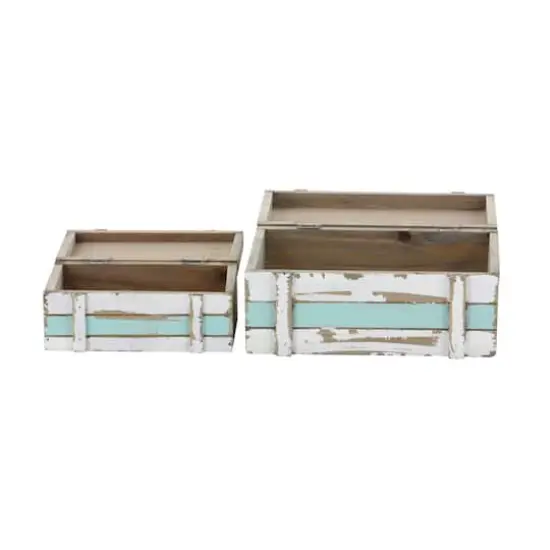 Aquamarine Wood Coastal Anchor Box Set {3}