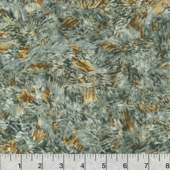 Robert Kaufman Silver & Yellow Brush Strokes Cotton Fabric {3}