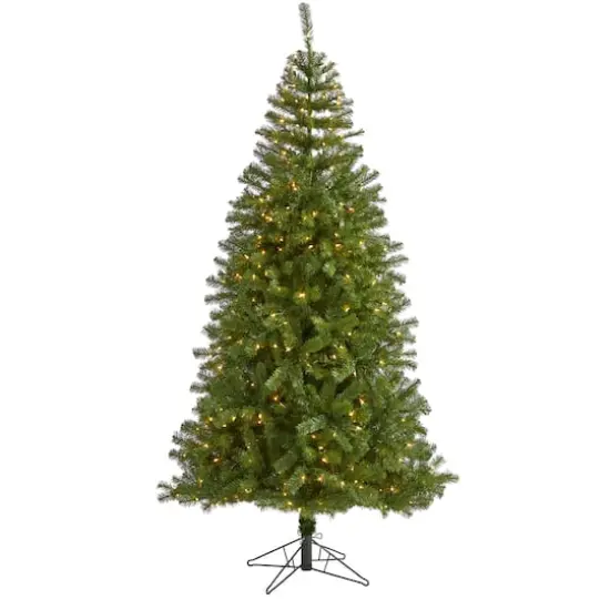 7ft. Pre-Lit Springfield Artificial Christmas Tree, Clear LED Lights {1}