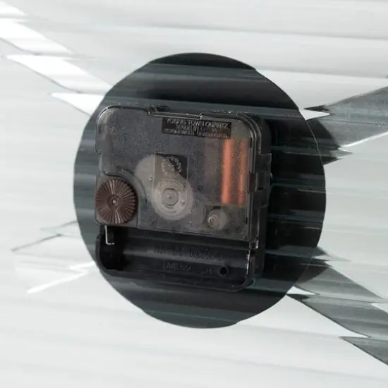 28" Black Metal Wall Clock with Clear Glass Face {9}